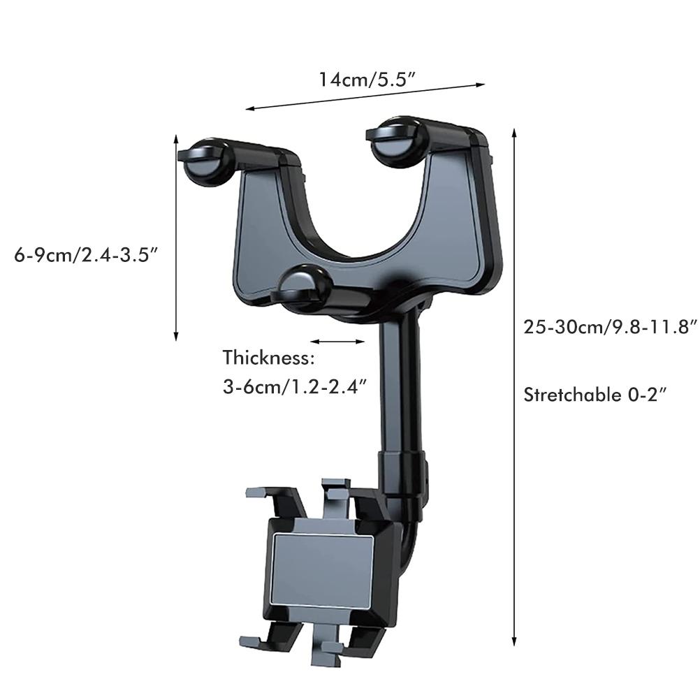 Handyhalterung Auto Rückspiegel Handyhalterung Halterung 360 Grad Drehbar Ausziehbar Handy Ständer