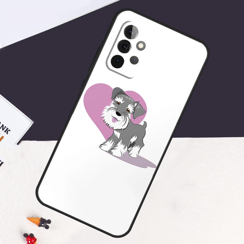 Schnauzer Puppy Dog Case For Samsung Galaxy A53 A15 A22 A52 A32 A54 A14 A16 A26 A36 A56 A55 A35 A05 A06 A33 A13