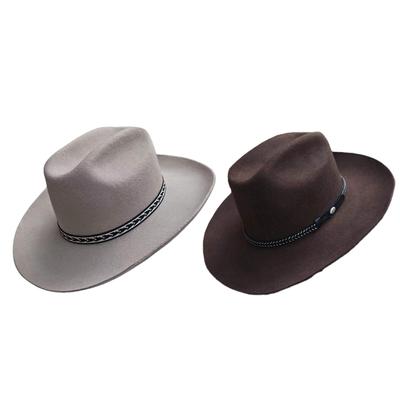 Cappelli Fedora Classici Cappello da Cowboy per Viaggio Cappello a Tesa Larga Cappello da Cowboy Western per Ragazzo Uomo Adulti Cappello da Cowboy