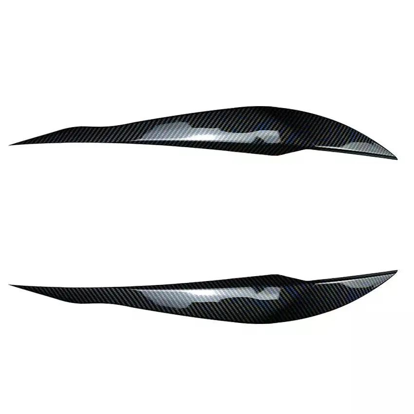 2pcs Car Headlight Eye Lid Covers ABS Carbon Headlight Lamp Eyebrows Trim Stickers for BMW 3 Series F30 F31 318i 320i 2012-2018