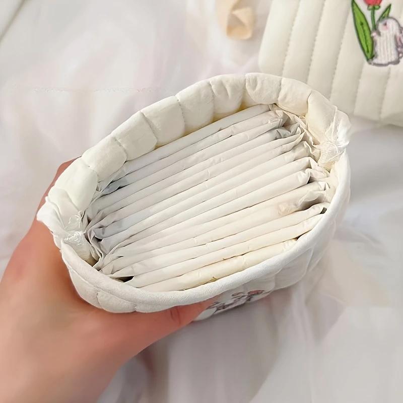 Mini Kawaii Square Sanitary Napkin Bag, Lightweight and Portable, Women's Sanitary Napkin Storage Bag, Small Item Storage Bag