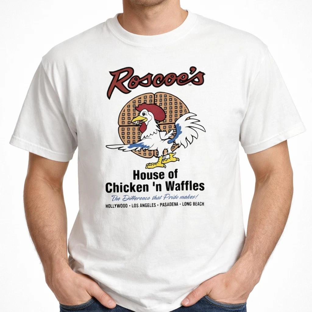 Vintage Y2K Chicken Waffles Diner Graphic T Shirt Retro Streetwear S-3XL Unisex T-Shirt XXXXL