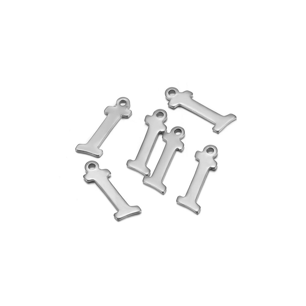 50pcs Stainless Steel Cursive Font 26 Letter Pendant Alphabet Charms Necklace Pendant DIY Jewelry Bracelet Making Earrings Craft