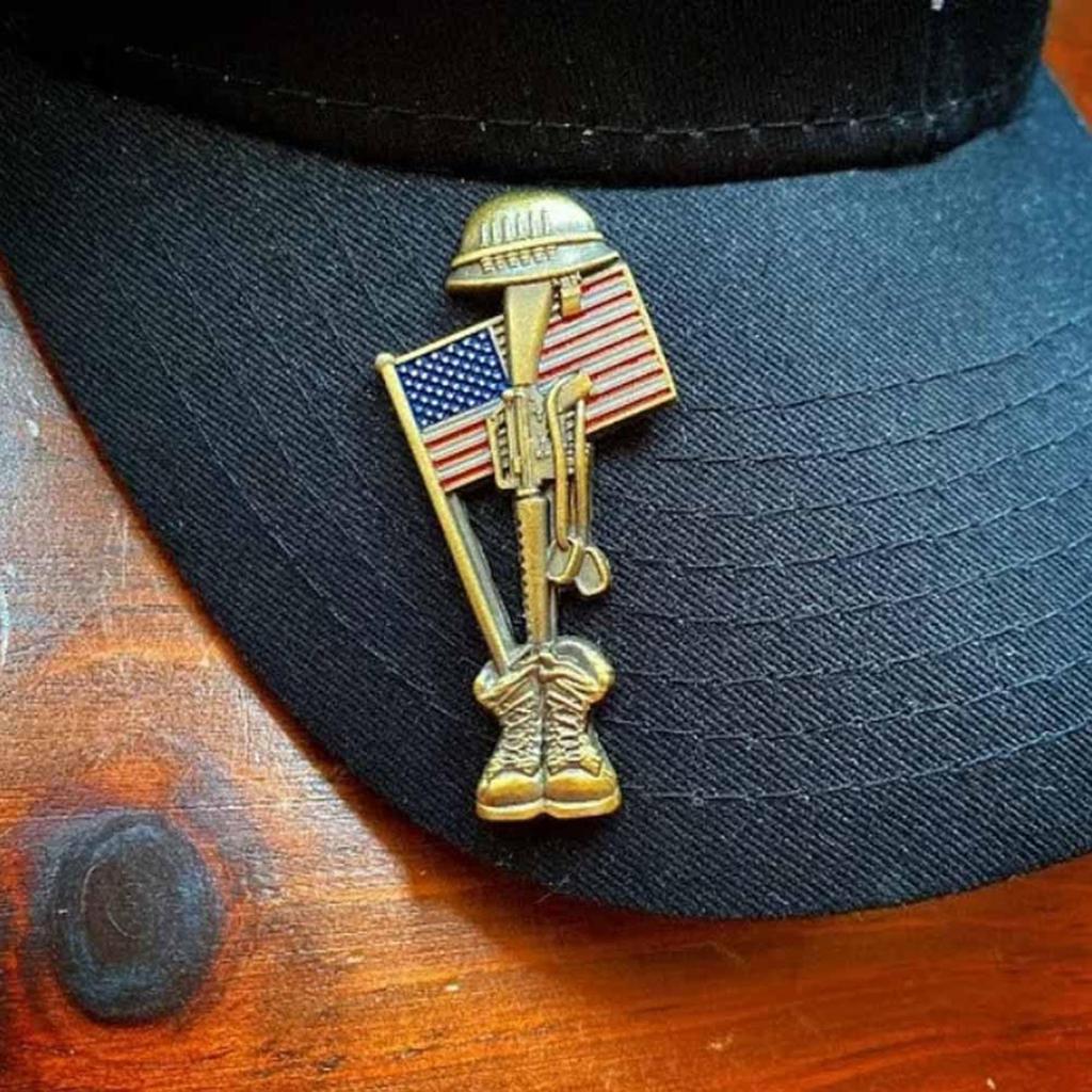 Handmade Soldier Memorial Pin, Lapel Or Hat Pins, Military Veteran Remembrance