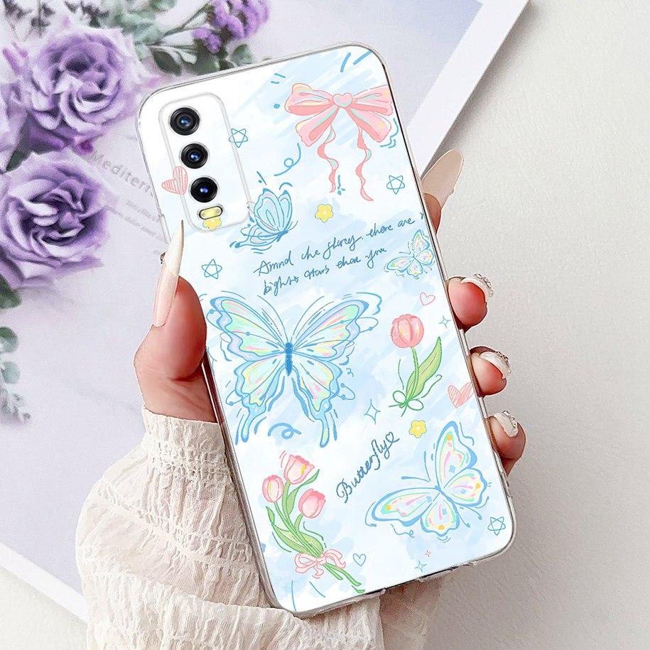 For Vivo Y20i V2027 Case For Vivo Y20 V2029 Y20s Cute Tiger Cartoon Back Cover Soft Silicone Funda For Vivo Y11s Y12s Y12a Cases