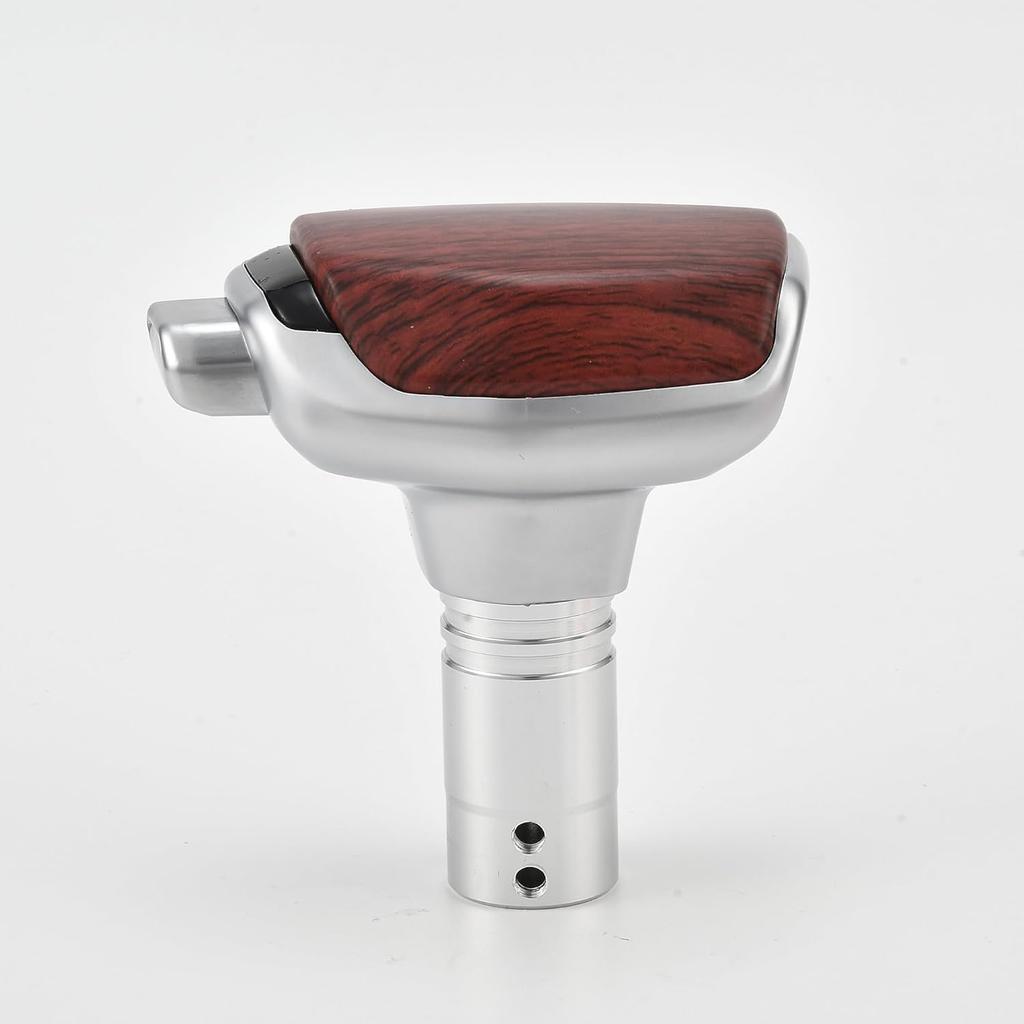 Automatic Gear Shift Knob Universal Auto Transmission Shifter Lever with Button Fit for Most Automatic Cars Truck SUV M8 M9 M10 M12, Wood Grain