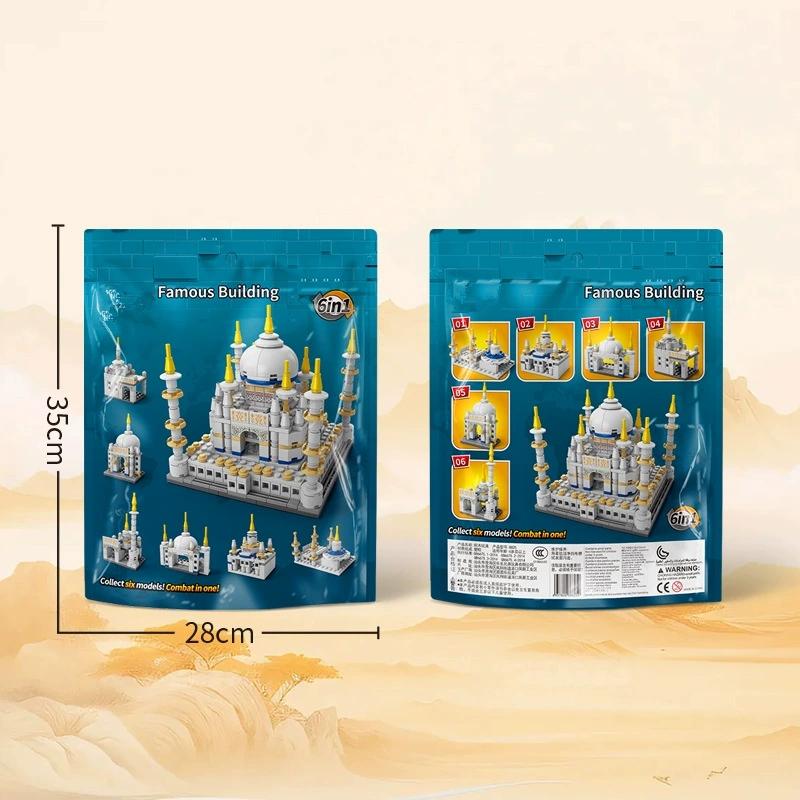 Arhitectură DIY Taj Mahal Thailanda Castel Vedere Stradală Kit Blocuri de Construcție Cărămizi pentru Fete Model Film Clasic Jucării pentru Copii