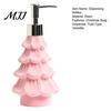 Bathroom Organizers And Storage Christmas Tree Soap Dispenser, Flocking Effect Refillable Lotion Reusable Liquid Bottle Pump Bottle, Dispenser