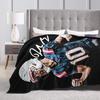 Drakes Mayes Football Knitted Blankets Fleece Super Soft Throw Blankets for Bed Bed Rug