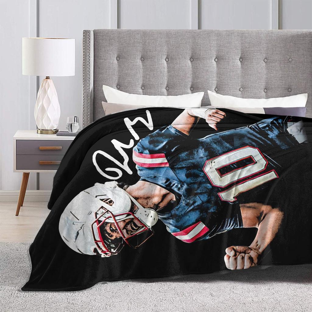 Drakes Mayes Football Knitted Blankets Fleece Super Soft Throw Blankets for Bed Bed Rug