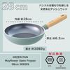 GREENPAN Frying Pan 28cm IH Gas Compatible No Toxic Substances PFAS Free Ceramic Coating Easy To Clean Slightly Deep Natural Wood Handle [Mayflower]