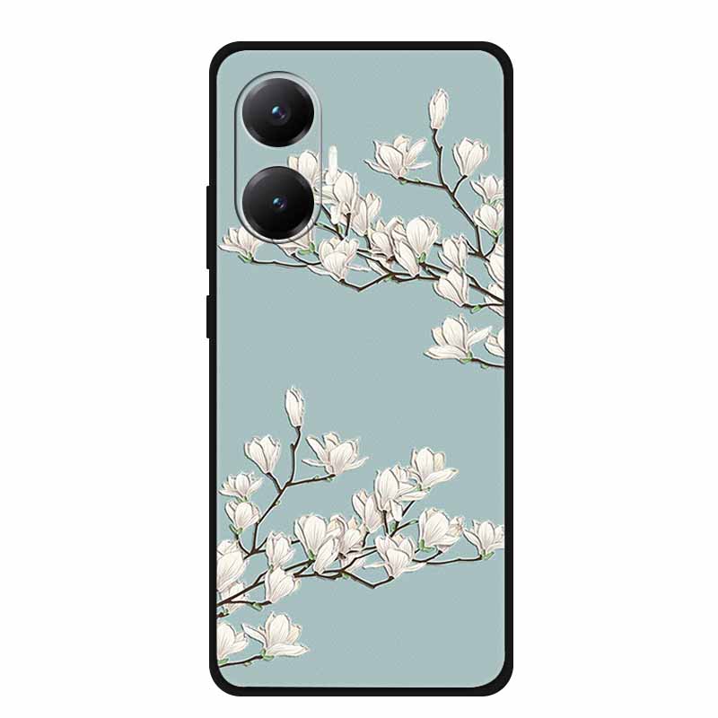 3D Cover For Redmi Turbo 4 Pro 5G Black Bumper Shell Flower Emboss Case Xiaomi POCO F7 Cartoon Flowers Anime Funda Phone Covers