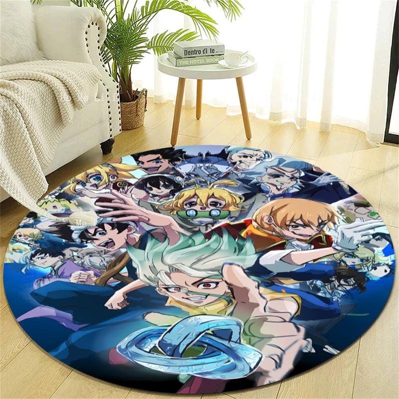 Personalized Dr. STONE Round Chair Office Rug - Perfect for Mat, Office Chair & More - Ideal Gift for Birthdays and Holidays