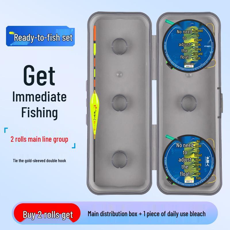 

Gold Sleeve Double Hook Fishing Line Set with No-Float Adjustment Rod – Ready-to-Use Taiwan Fishing Gear 3.6m main line 1.0 + sub line 0.8 + hook no. 3