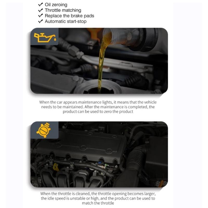 OBD Scanner Auto Check Engine Troubleshooting Light Fault Error Code Reader with Digital Screen for Read Car Information