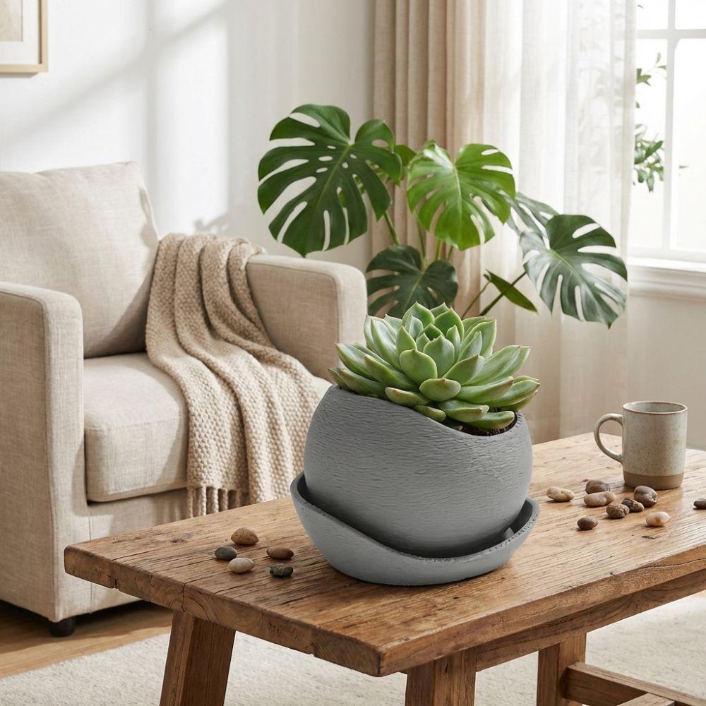 3D-gedruckte Sukkulenten-Pflanzgefäße Kunststoff-Anzuchttöpfe Moderner Dekorativer Topf Schreibtisch