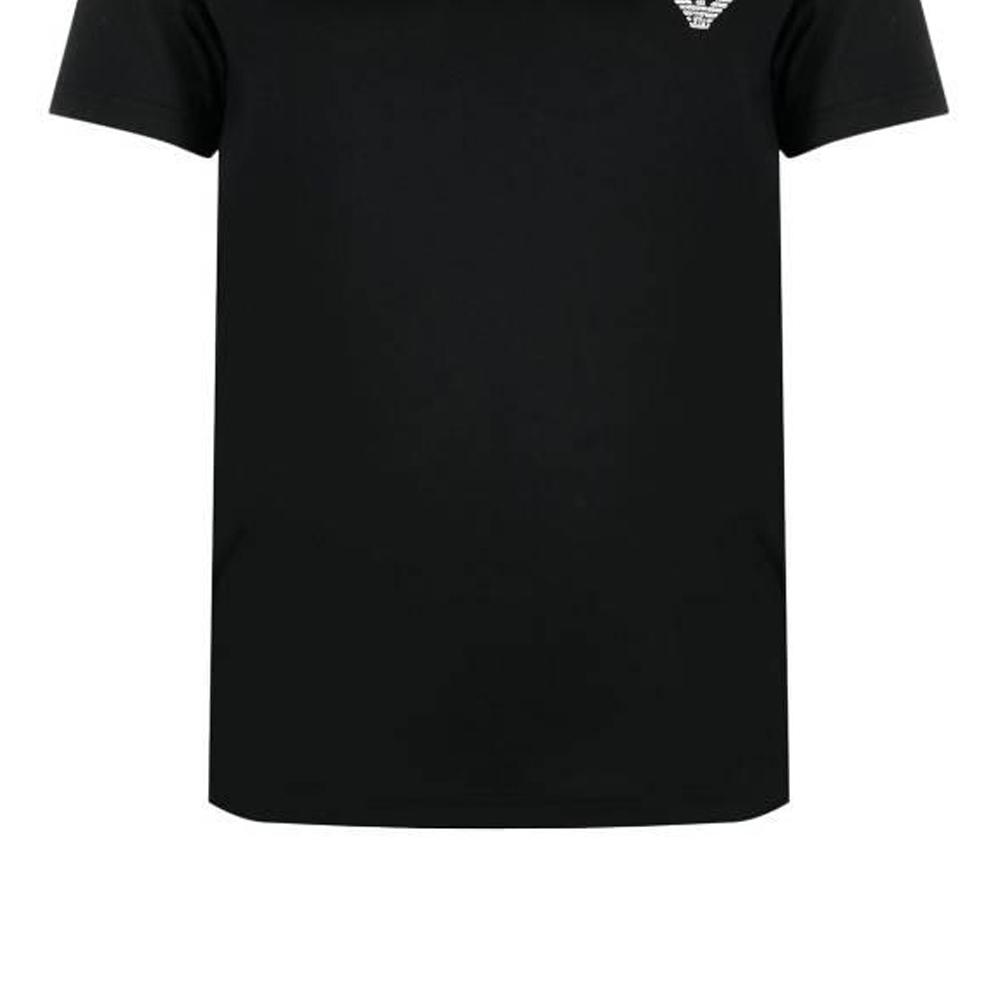 Emporio Armani Ss22 Solid Color Logo Print Crew Neck Casual Short Sleeve T-Shirt Men T-Shirts Black 111341-2R511-00020