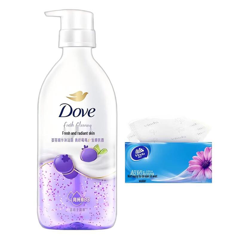

Dove Essence Body Wash with Lime Berry & Coconut Scent (430G) & Tissues