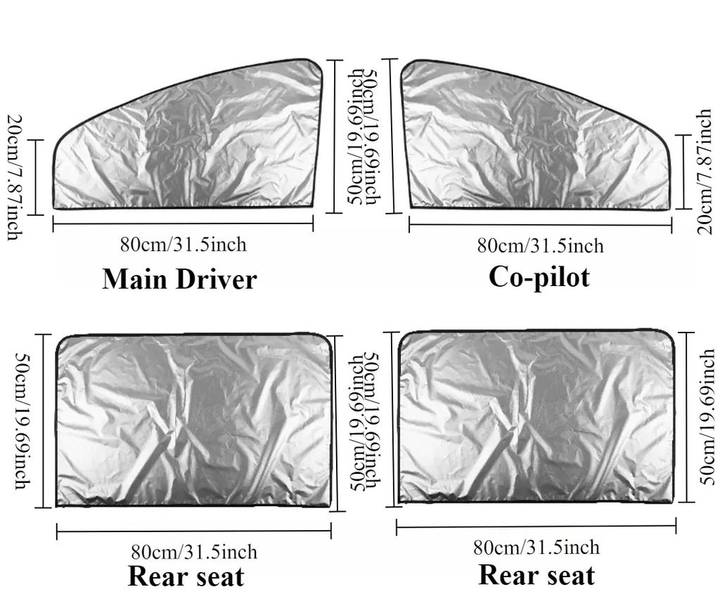 1 Pair Strong Magnetic Sunction Sunshade Double Sided Magnetic Car Curtain Opaque Car Sun Shade Summer Sun Protection