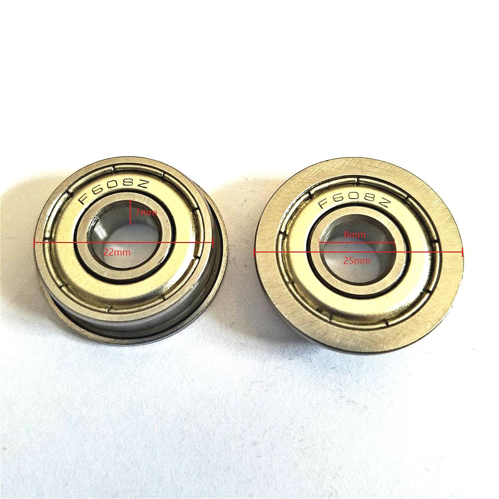 10ks Nové F608ZZ 8mm*22mm*7mm Kuličková ložiska s přírubou Metrická kuličková ložiska s přírubou