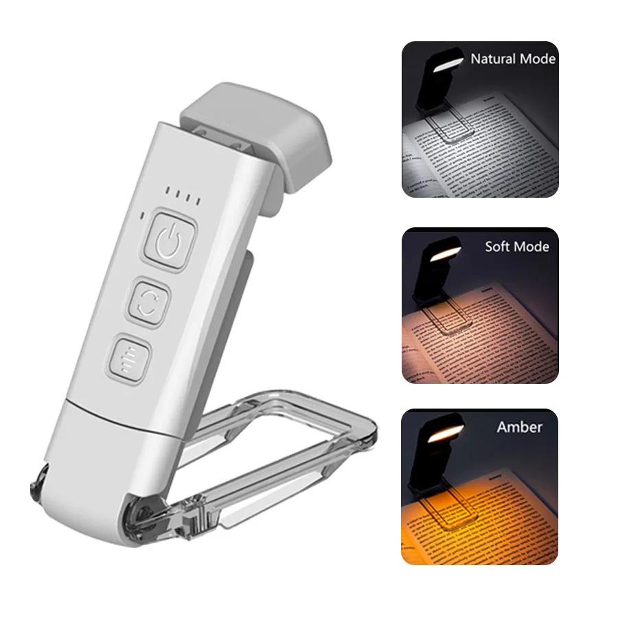 

Portable Bookmark Book Light with Timer USB Rechargeable Reading Light Clip-on Eye Protection Night Light Bookworms Book Lamp