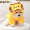 Winter Welpenkleidung Warmer Hund Löwenkostüm Tier Muster Verdicken Hund Hoodies Weich Bequem Hund Overalls für Katzen und Hunde