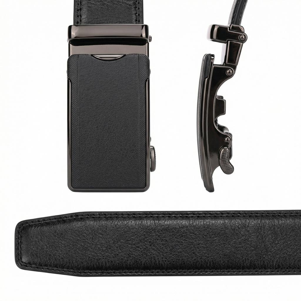 Men'S Belt Cowhide Automatic Buckle Casual High-End Leather Belt Middle-Aged And Young Business Versatile Belt