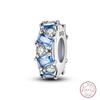 Design 925 Silver Heart Claw Print Bee Conch Text Shining Zircon Fixed 3mm Charms Beads DIY Jewelry Making