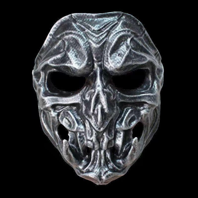 Copper Silver And Predator Resin Mask Role Play Prop For Activity Halloween