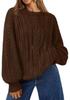 Maglione Casual a Treccia da Donna Europeo & Americano - Moda Comoda per Autunno & Inverno 2025