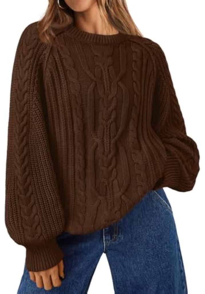 Maglione Casual a Treccia da Donna Europeo & Americano - Moda Comoda per Autunno & Inverno 2025