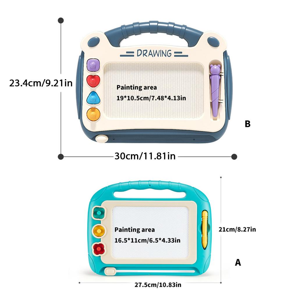 Children Magnetic Drawing and Writing Board Toy with Stamper & Pen Interactive Educational Learning Toy for Preschoolers