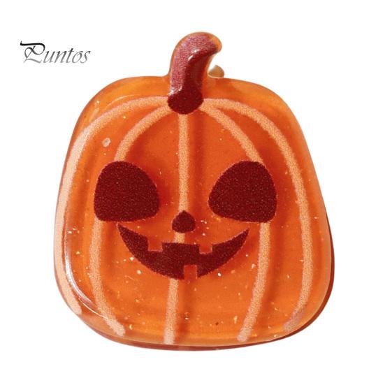 Black Cat Spider Witch Hat Accessories Halloween Cartoon Hair Clips for Women Girls, Acrylic Glitter Pumpkin/Ghost/Bat/Cat Reliable Clamping