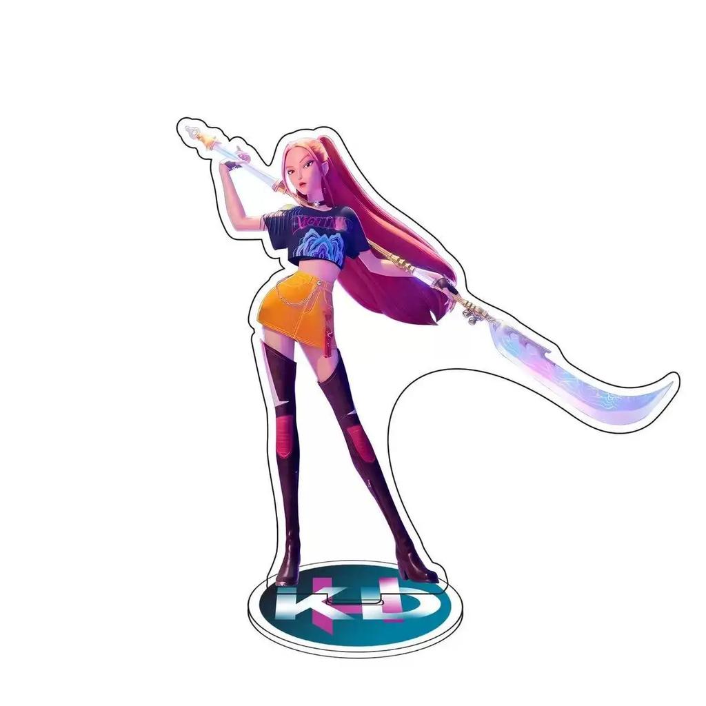 Anime KPop Demon Hunters Acrylic Stand Desktop Decor Cartoon Anime Figure Rumi Mira Zoey Sussy Dolls Fans Gift