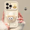 Applicable To Apple 15promax Mobile Phone Case IPhone 13/14 Plush Briquette Doll 11/12 Flip Mirror Xs