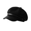 Warm Octagonal Cap for Adult and Teens, Soft Polyester Cabbie Hat with Short Brims and Button Detail for Winter Daily Styling, Street Wear