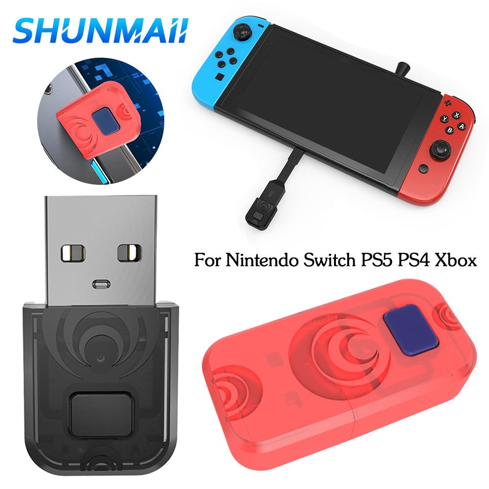 Wireless Receiver Support Bluetooth-compatible USB Adapter Converter Controller Game Accessorie for Nintendo Switch PS5 PS4 Xbos