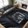 Man Truck Print Crystal Velvet Plush Rug Wear?Resistant Anti?Slip Floor Mat For Indoor Household Decoration
