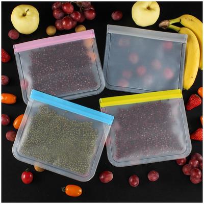 Frosted PEVA Self-Sealing Food Storage Bag