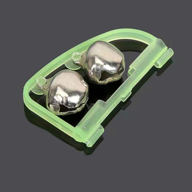 10pcs Glow Night Indicator Double Bells Alarm Fishing Gear Equipment for Lake River Arched Fishing Bells Rod Alarm