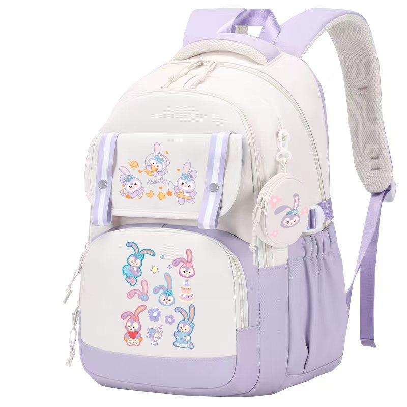 Campus Versatile Student School Bag Sweet Small Fresh Printed Backpack Macaron Color