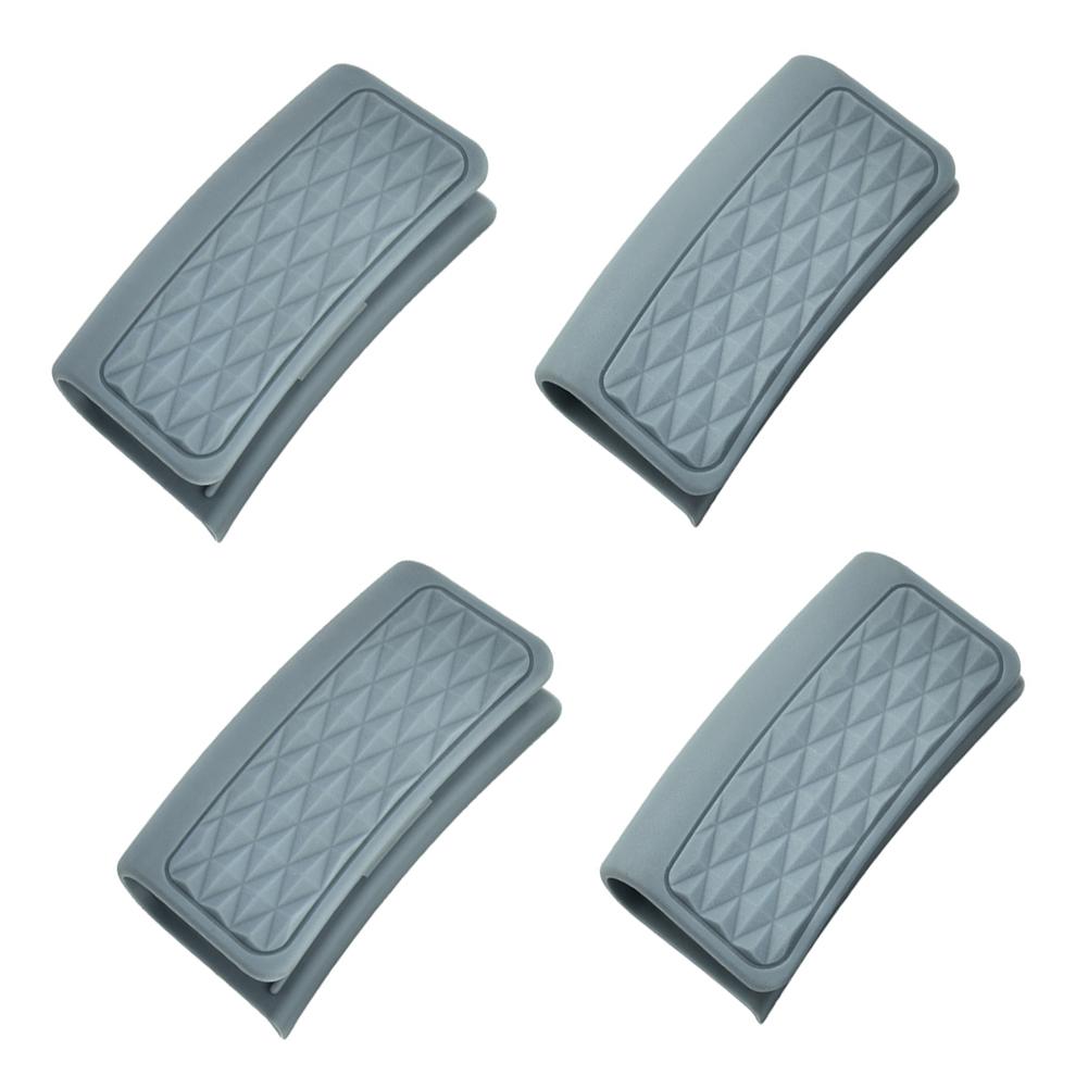4pcs Silicone Pot Assist Handle  Covers High Heat Resistance Anti-slip Anti-scalding Washable Reusable Pot Holder Sleeves