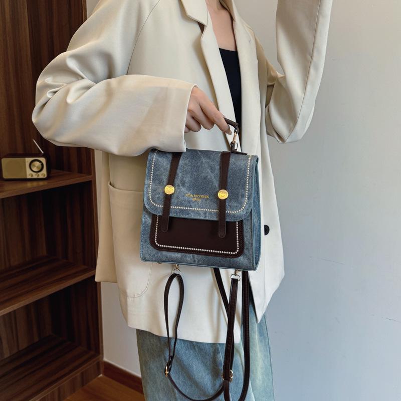 Korean Retro Large Capacity College-Style Crossbody Handbag Backpack (2025)