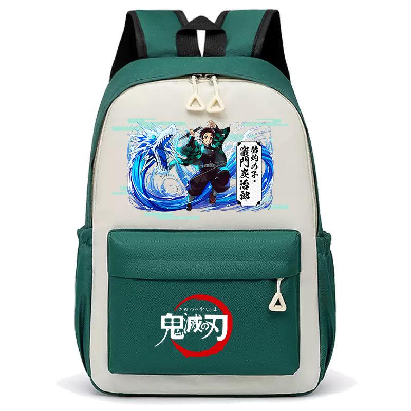 Japan Cartoon Comics Demon Slayer Student Backpack, Korean Style Trendy Dual Shoulder Backpack 0018