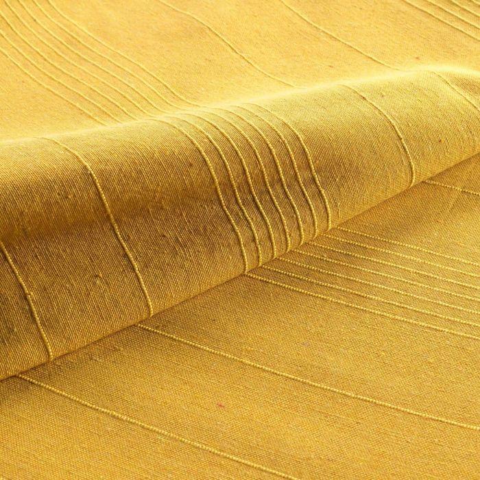 Plaid enroulable 220 x 240 cm polycoton lucile jaune curry