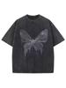 240G Cotton Vintage Short-sleeved T-shirt Men Y2K American Retro T Shirt Women Summer Hip Hop Tees Harajuku T-shirts