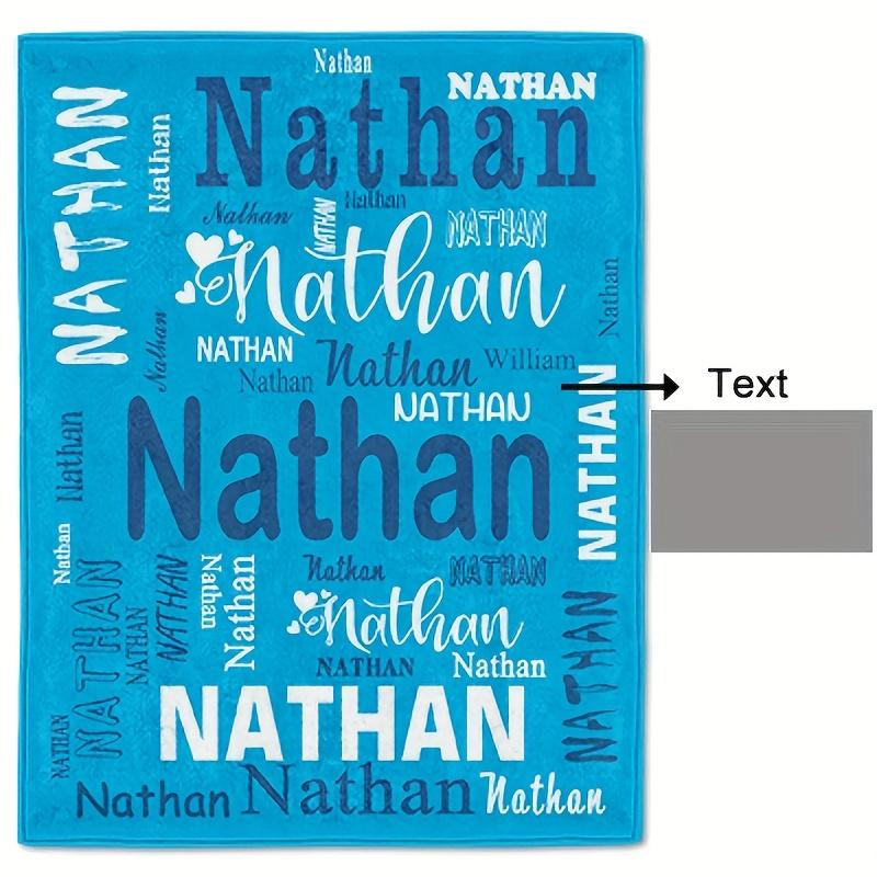 Personalized Custom Blanket For Adult Kids Customizable Name Flannel Blanket Soft Cozy For Bed Sofa Travel Perfect Birthday Gift
