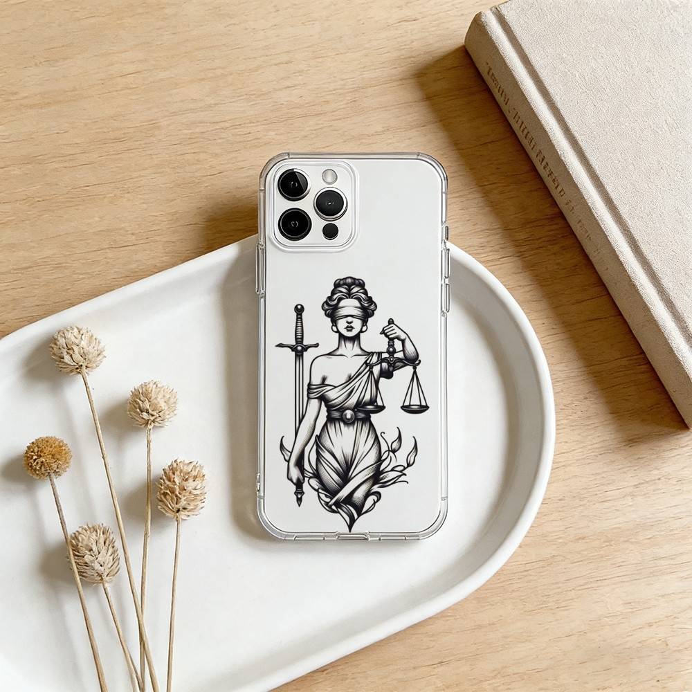 Law Lawyer Judge Justice Phone Case For iPhone 17 16 15 14 13 12 11 Mini Pro Max Plus Transparent Cover