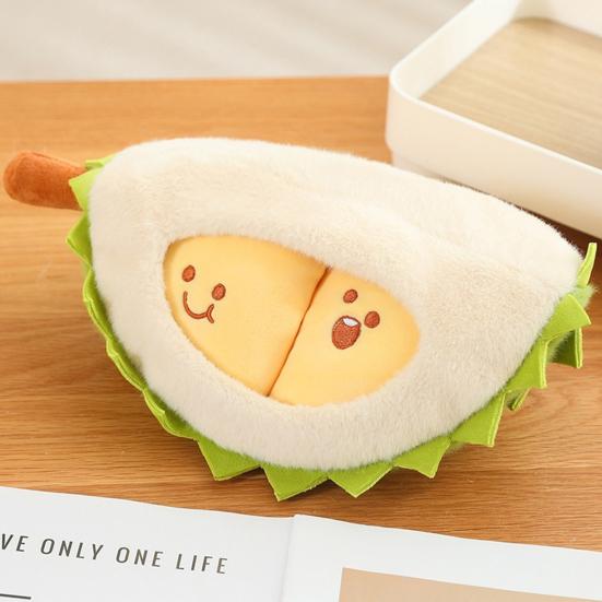 Durian Plush Toy Detachable Fruit Doll Soft Durian Pillow Cute Peeling Plush Doll Realistic