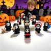 Stilvolle Zimmerdekoration 9 Stück Sensenmann-Figuren, Coole Totenkopf-Skelett-Statuen, Gotische Dunkle Halloween 3D-gedruckte Ornamente Dekoration für